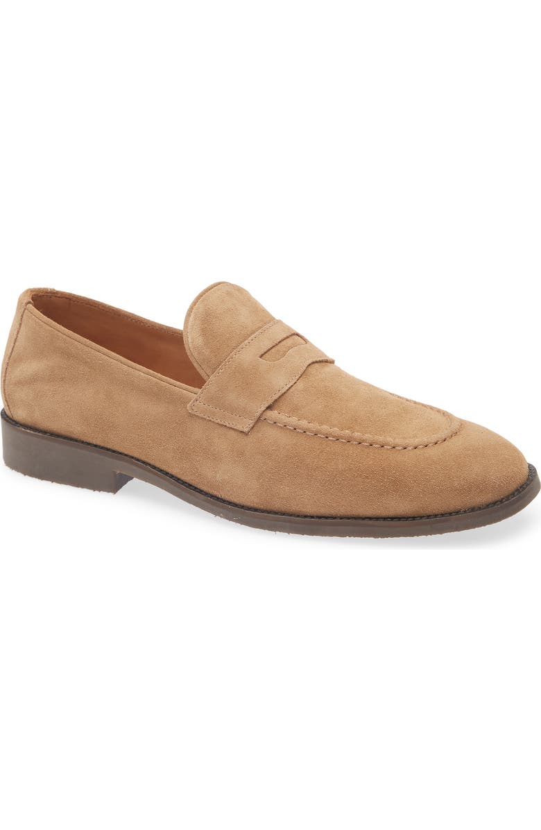 Peter Millar Madison Penny Loafer, Main, color, Dark Jute