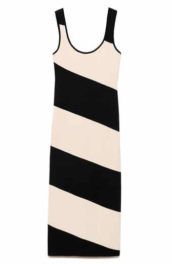 MANGO Stripe Sleeveless Knit Midi Dress