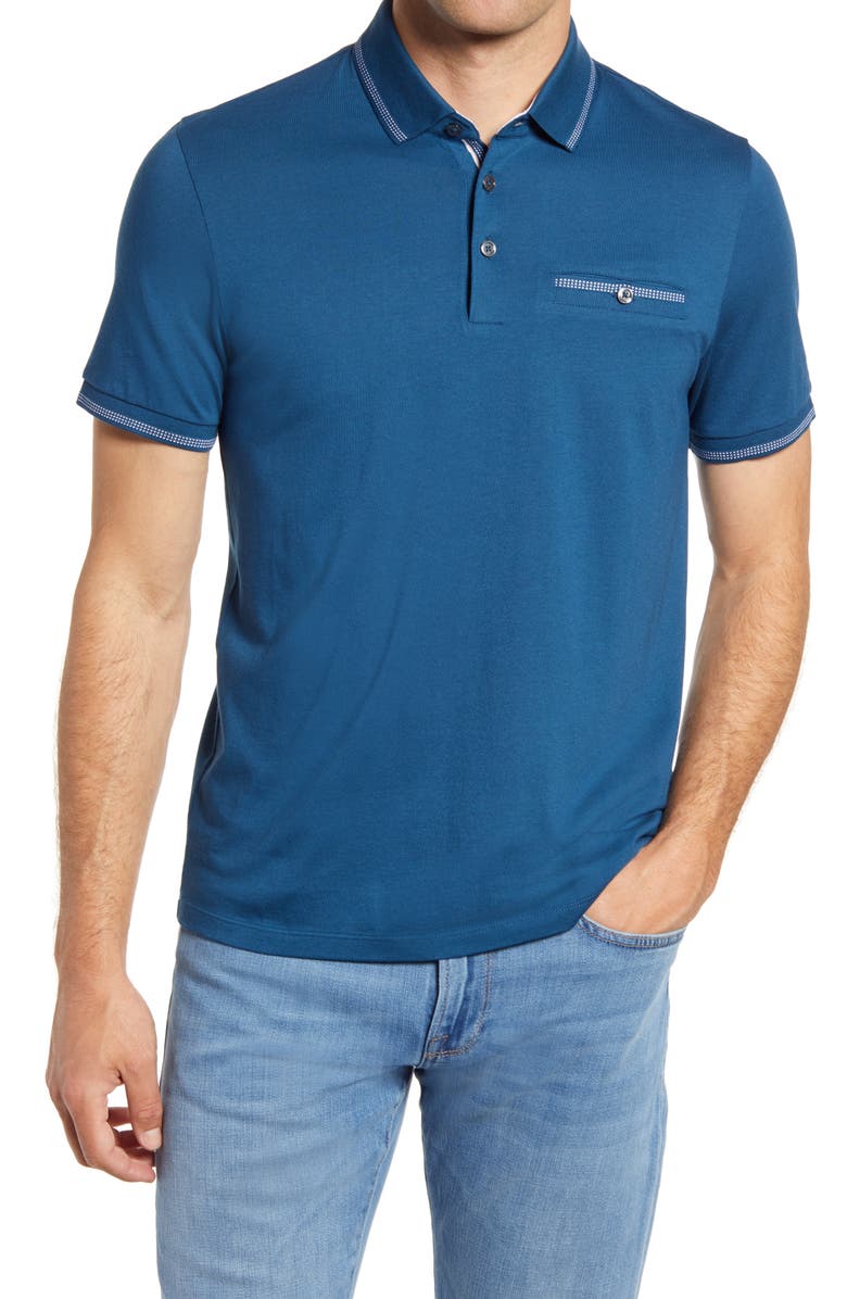 Ted Baker London Tortila Slim Fit Tipped Pocket Polo, Main, color,