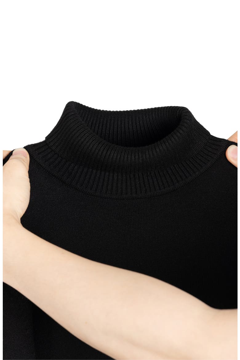Basic Turtleneck Sweater, Alternate, color, BLACK
