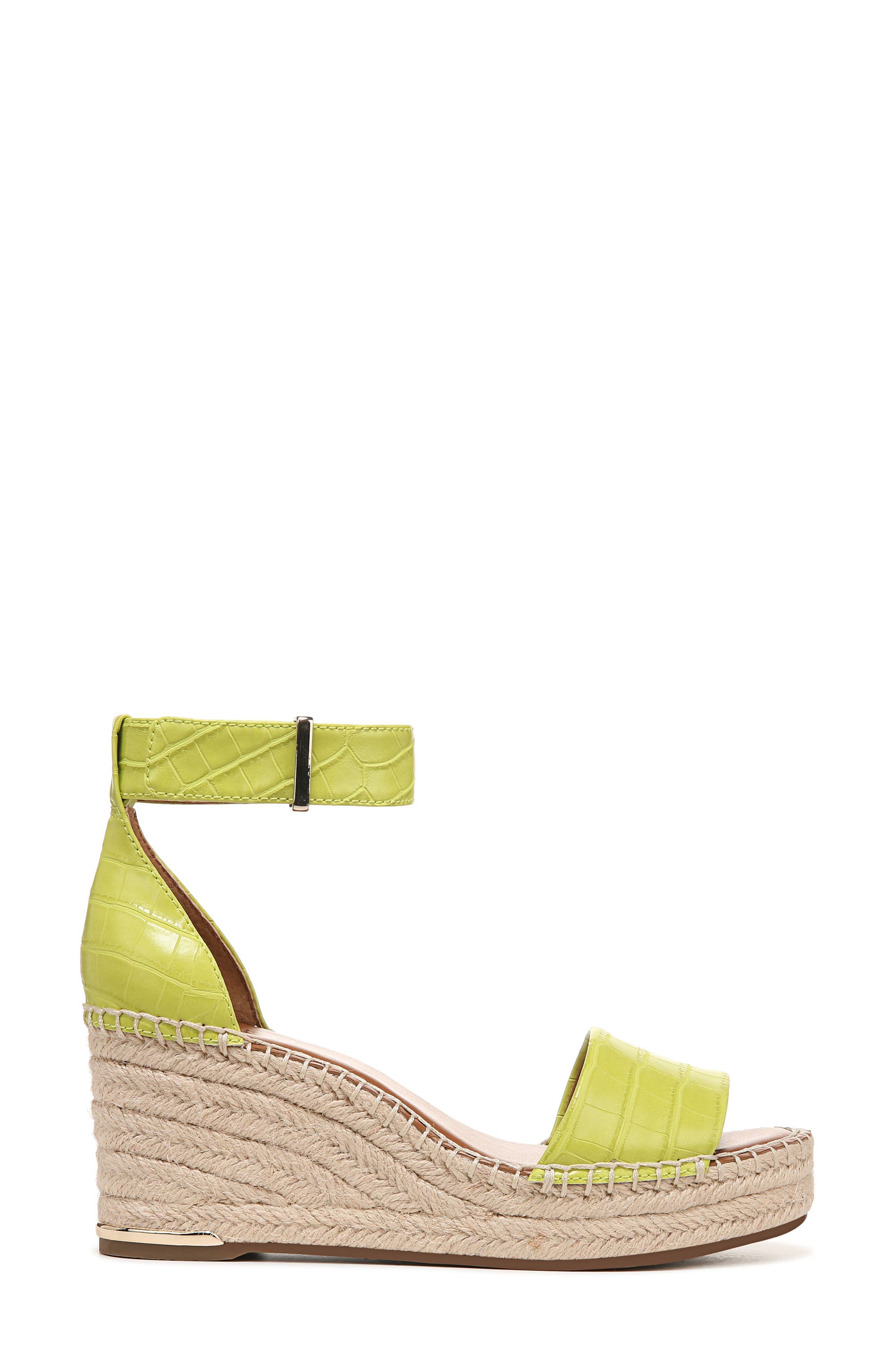 Clemens Platform Wedge Sandal, Alternate, color, PEAR GREEN