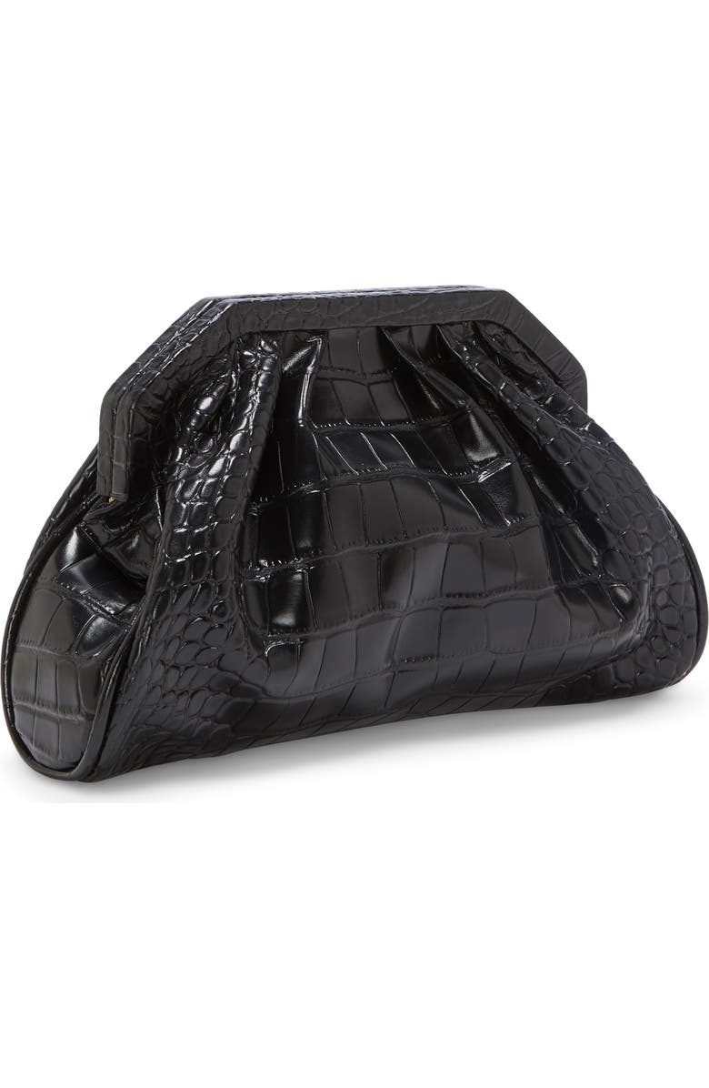 Vince Camuto Baklo Croc Embossed Leather Clutch, Alternate, color,
