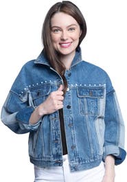 G-III SPORTS BY CARL BANKS Women's G-III Sports by Carl Banks Philadelphia Phillies Victory Oversized Button-Up Denim Jacket