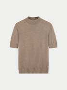 Gobi Cashmere Cashmere Silk Shirt with High Neck