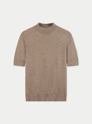 Gobi Cashmere Cashmere Silk Shirt with High Neck