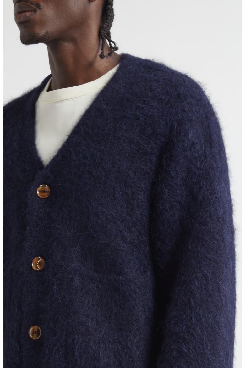 Lee Alpaca Blend V-Neck Cardigan, Alternate, color, NEPTUNE ALPACA