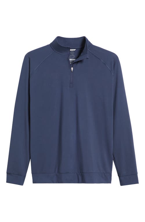 Swannies Colt Quarter Zip Golf Pullover In Navy
