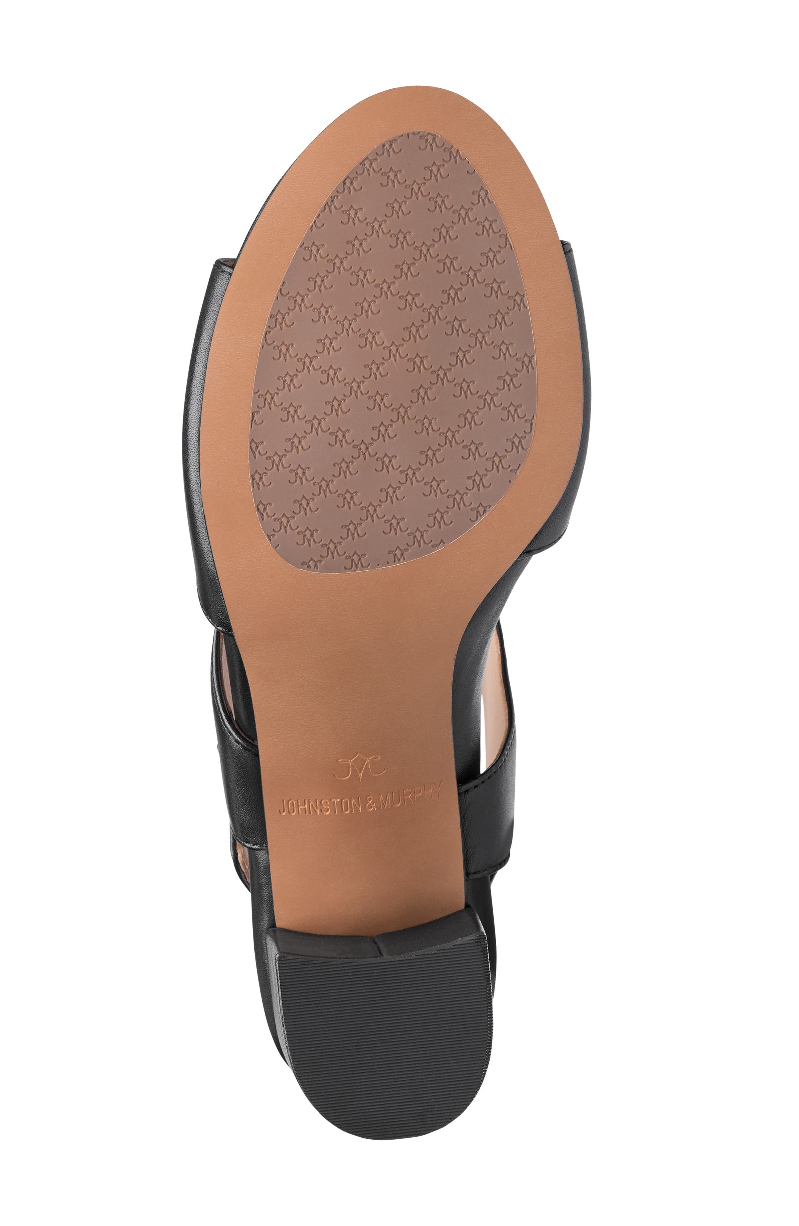 Johnston & Murphy Samantha Slingback Sandal, Alternate, color, Black Nappa Leather
