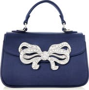 JUDITH LEIBER COUTURE Satin Bow Top Handle Bag