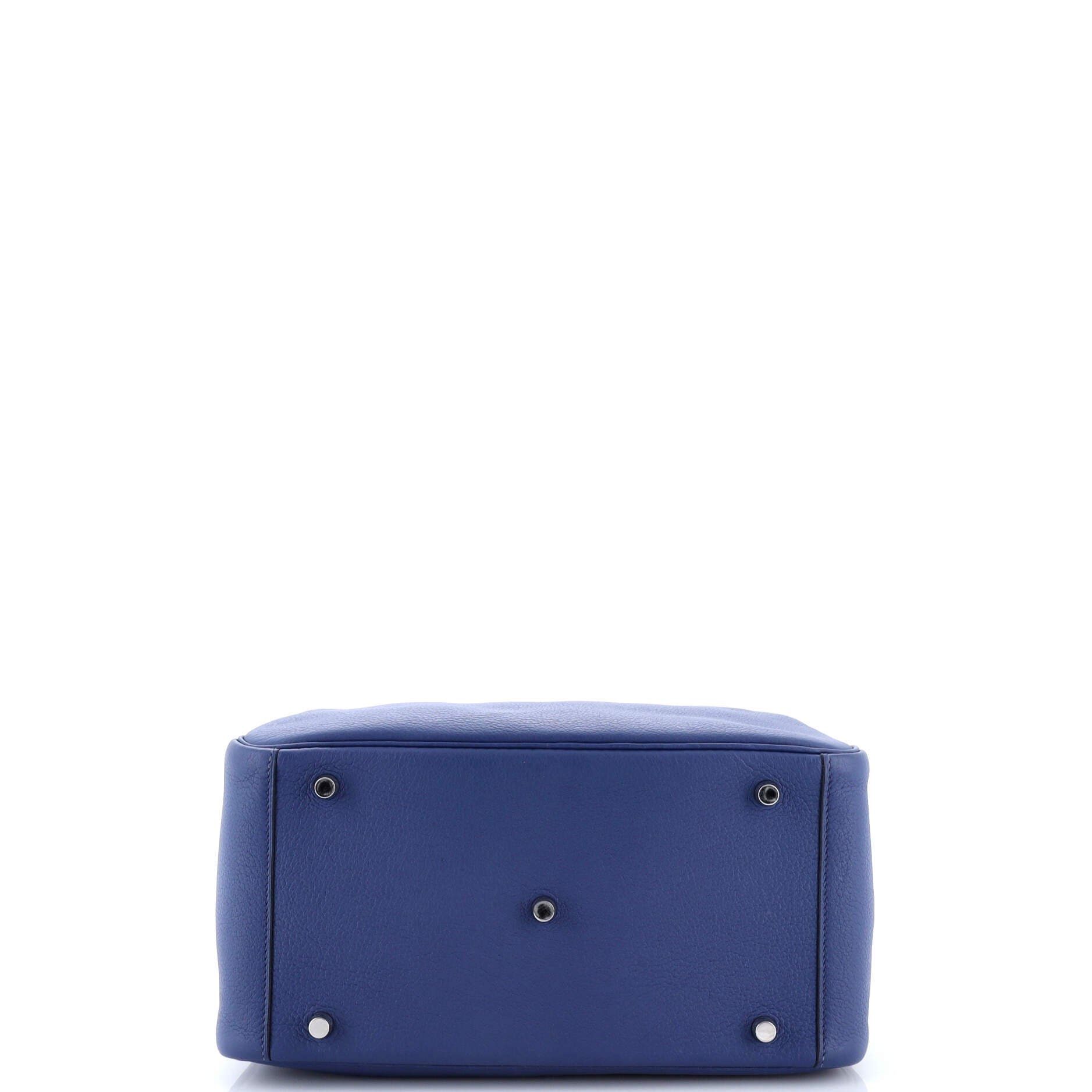 Pre-Owned Hermes Lindy Bag Clemence 30, Alternate, color, Bleu Brighton