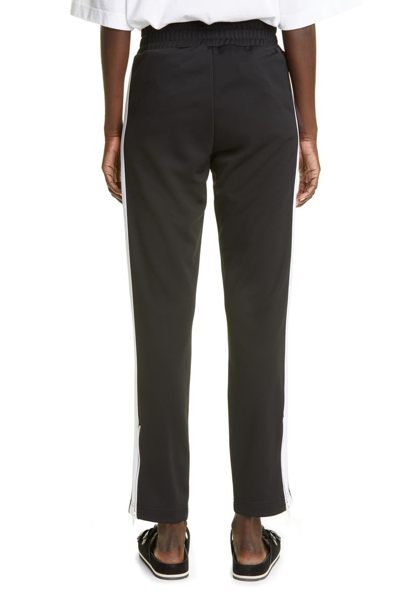 Women's Stripe Logo Track Pants, Alternate, color, BLACK WHITE