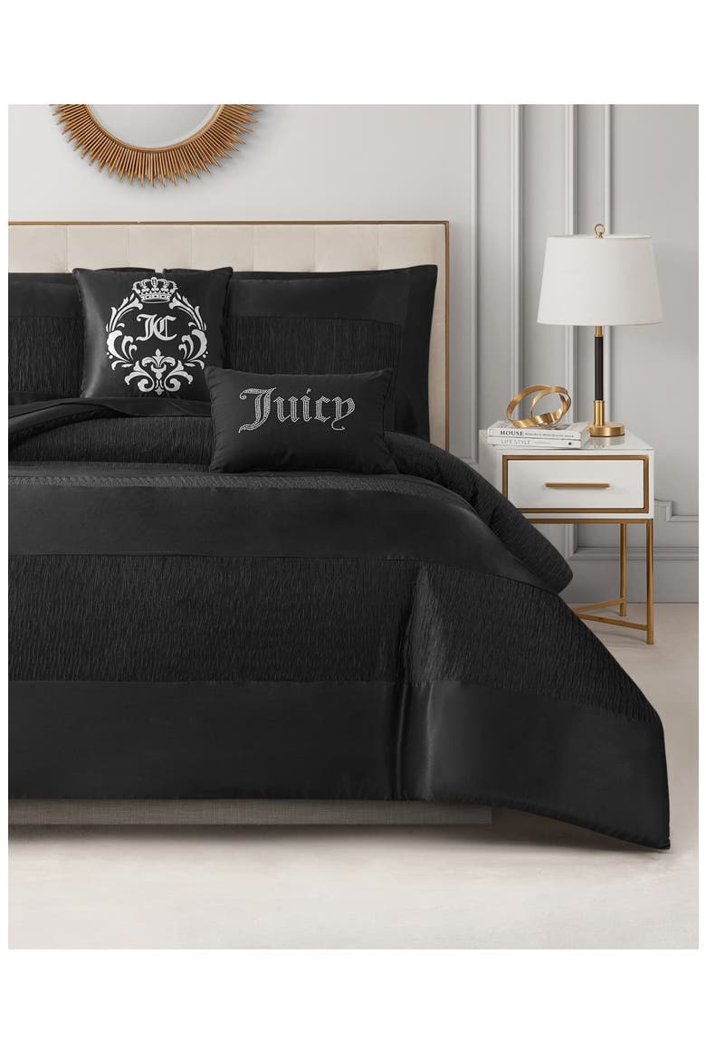 Glam Night Comforter Set, Main, color, BLACK