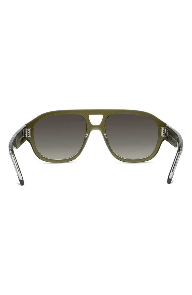 Givenchy Day 55mm Gradient Pilot Sunglasses, Alternate, color, Light Green / Gradient Green