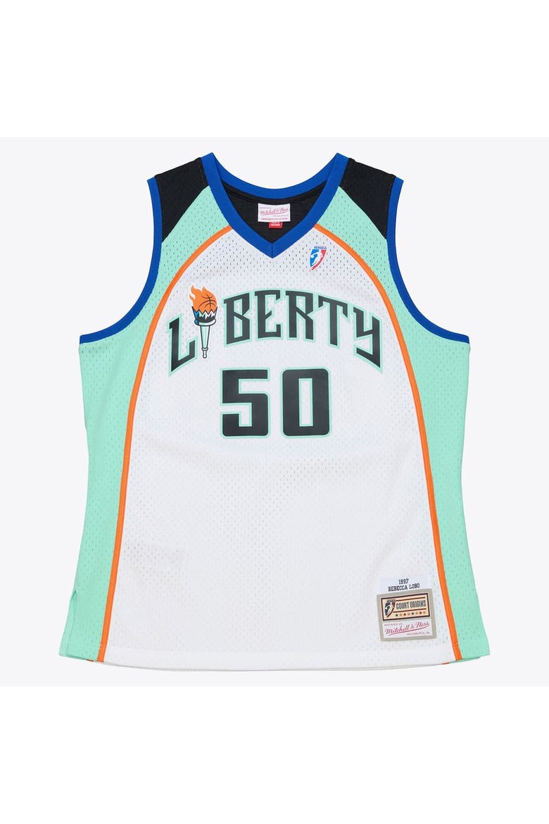 Unisex Mitchell & Ness Rebecca Lobo White New York Liberty Court Origins Swingman Jersey, Alternate, color, White