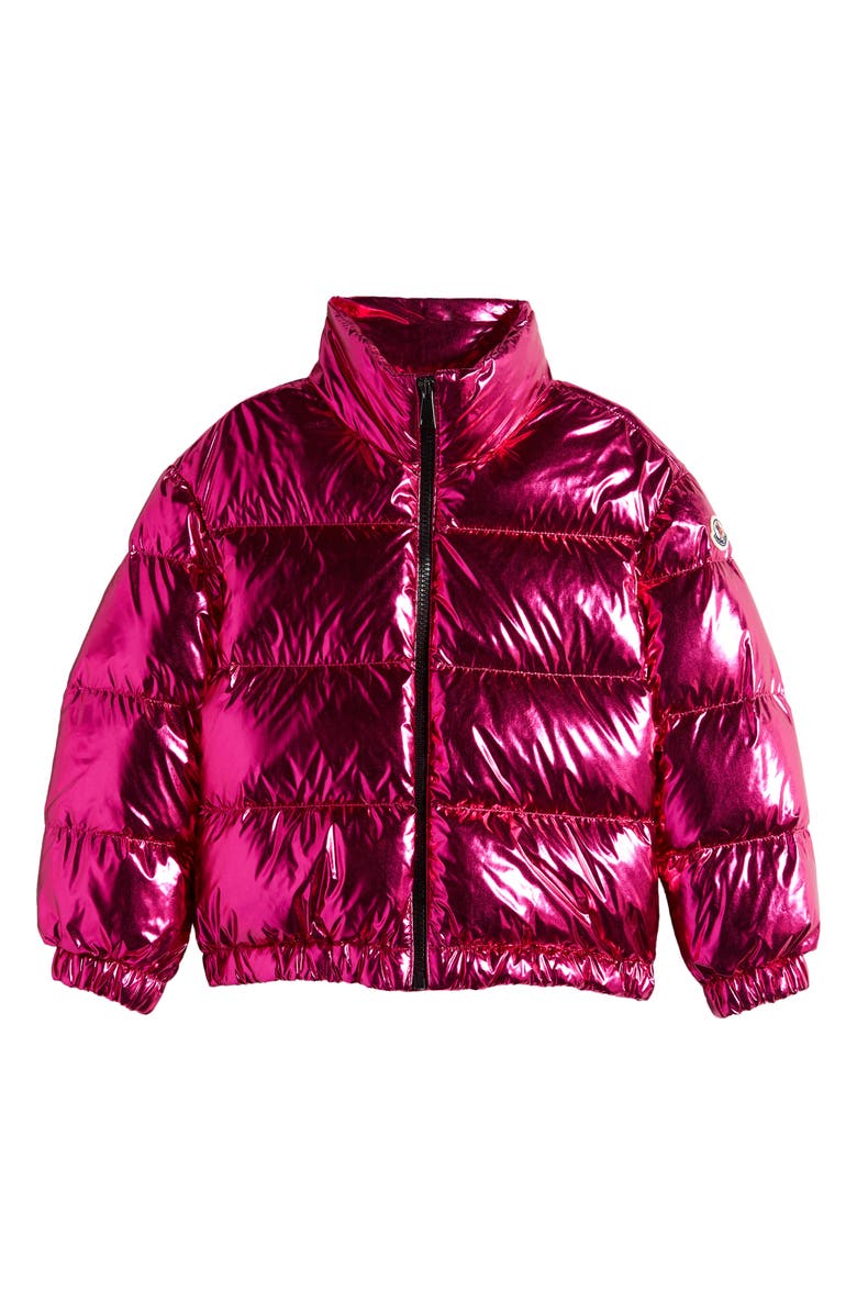 Moncler Kids' Meuse Laminated Nylon Down Jacket, Main, color, 