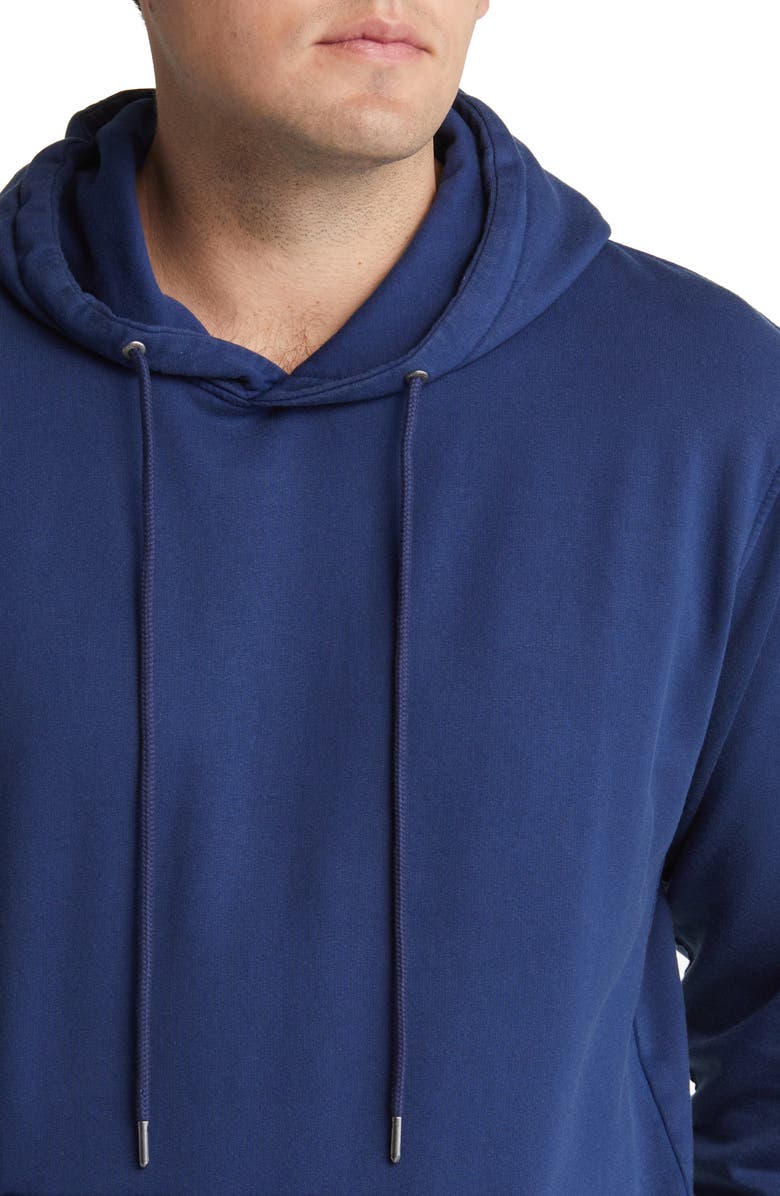 Peter Millar Lava Wash Cotton Blend Hoodie, Alternate, color, Navy