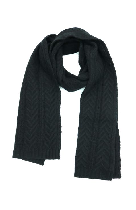 Cashmere scarf in fancy stitch