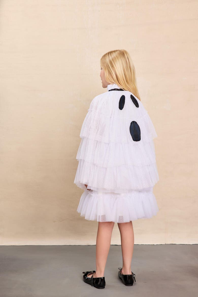 Ghost Cape for Girls, Alternate, color, White