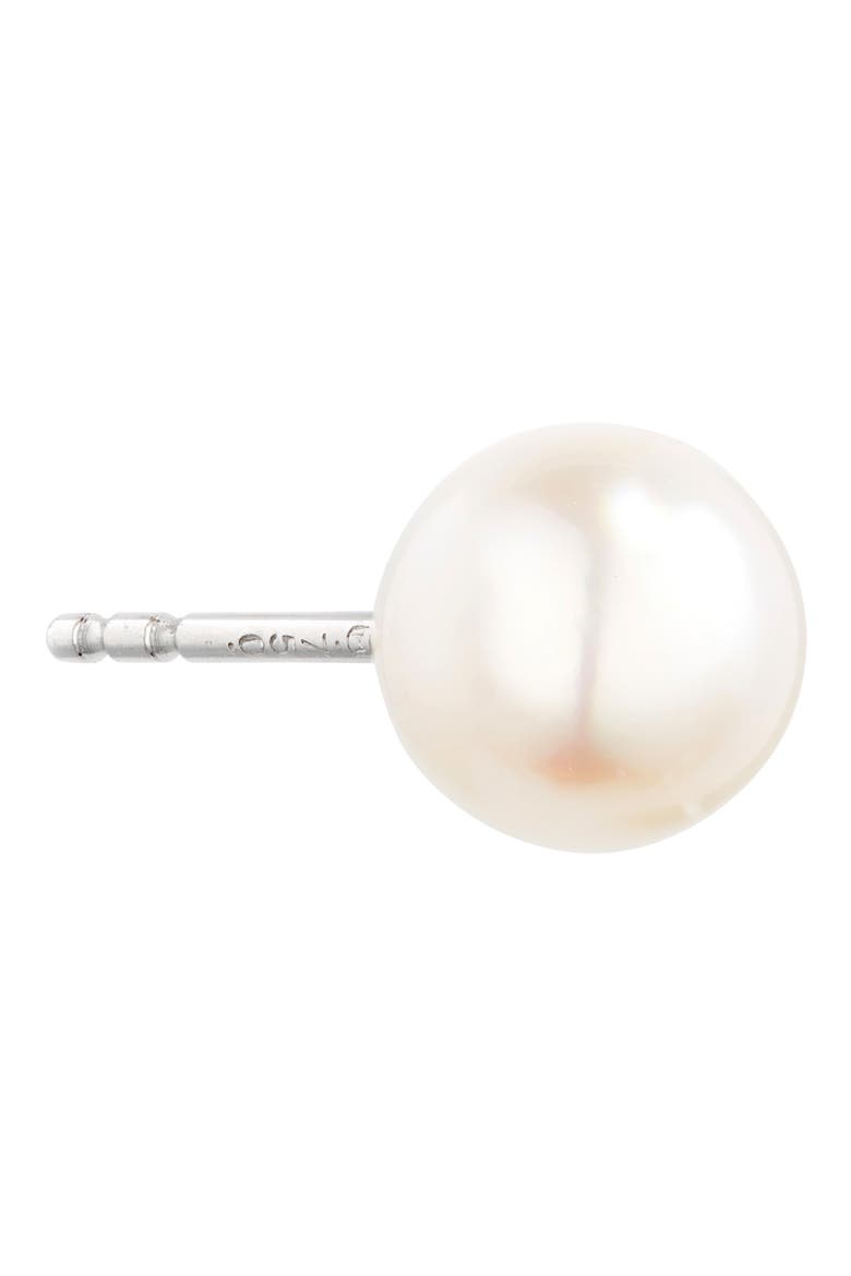 Akoya Pearl Stud Earrings, Alternate, color, 18K WHITE GOLD