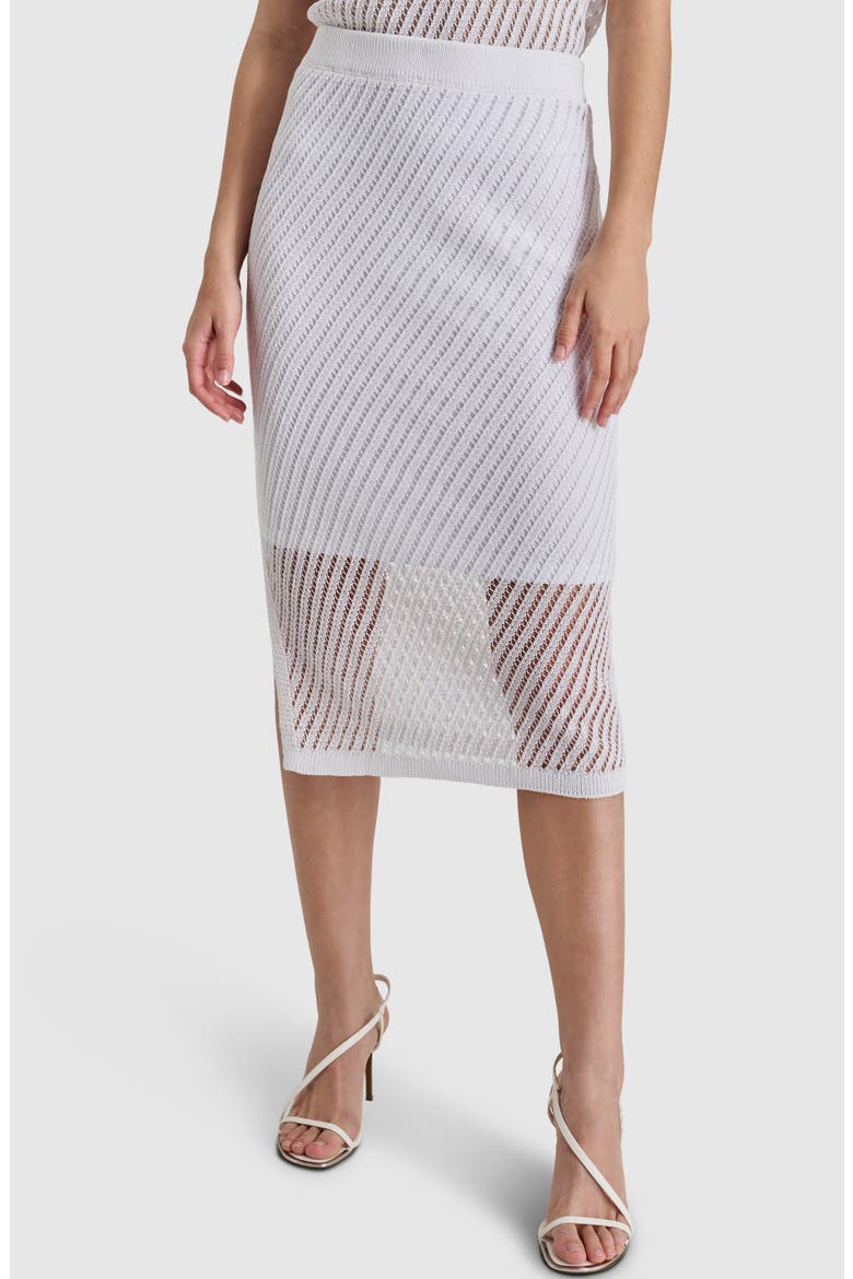 Open Stitch Skirt, Main, color, WHITE
