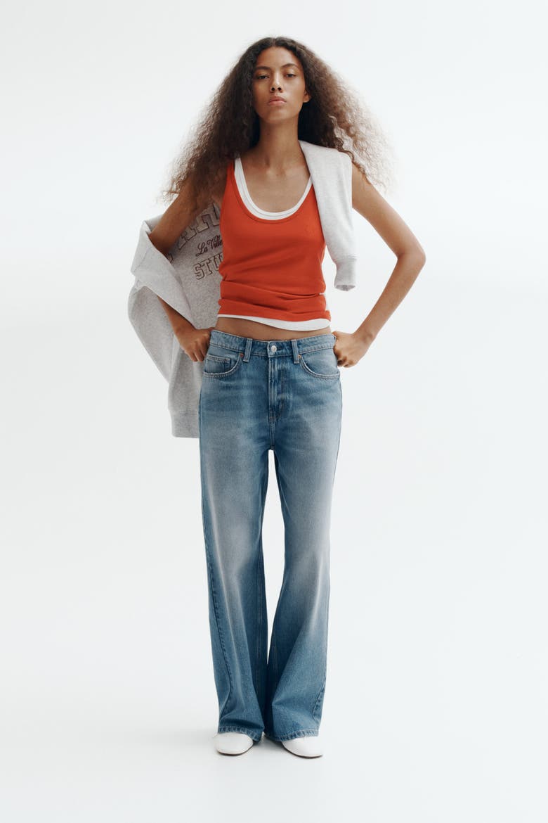 Ava Ultra High Rise Wide Leg Jeans, Alternate, color, Denim blue