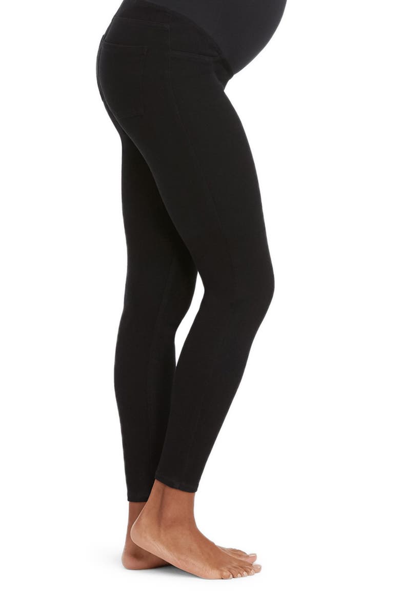 Mama Faux Leather Maternity Leggings, Alternate, color, VERY BLACK