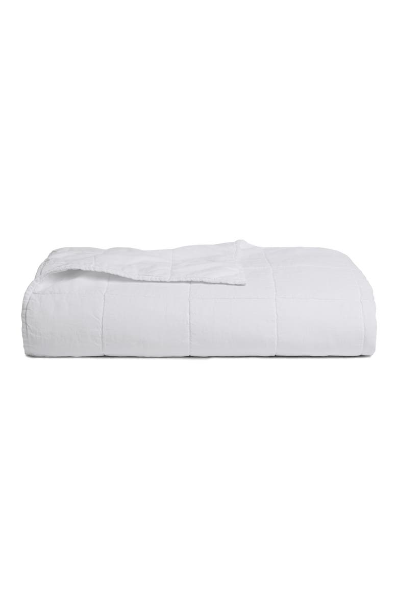 Linen Box Quilt, Main, color, WHITE