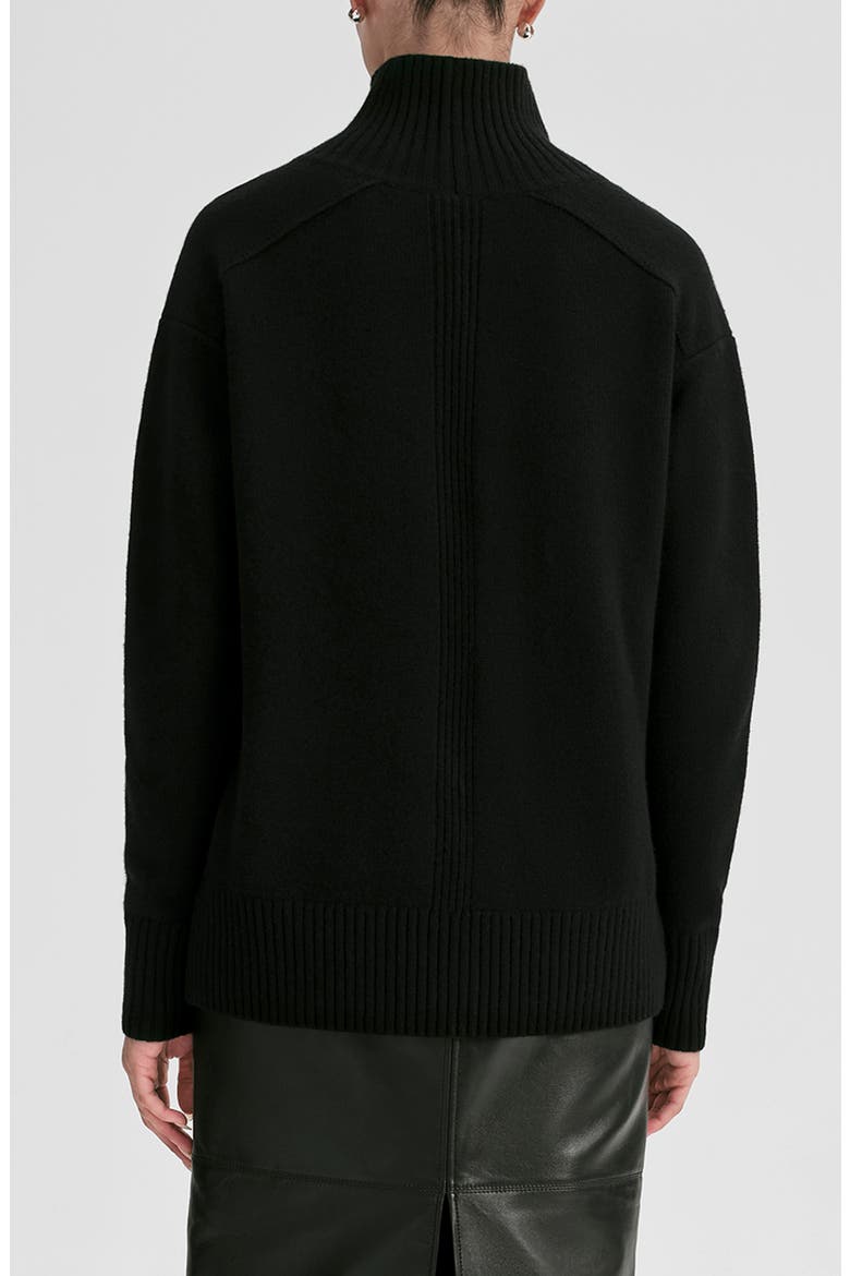 Archie Turtleneck Cashmere Sweater, Alternate, color, BLACK