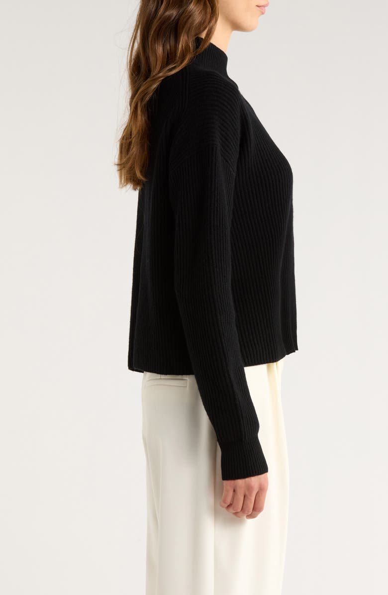Max Mara Studio Fufy Wool & Cashmere Rib Sweater, Alternate, color, Black