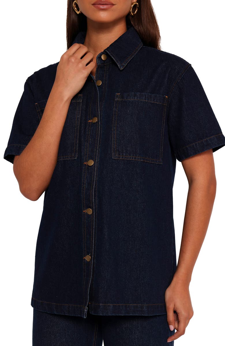 Petal & Pup Nolan Denim Shirt, Alternate, color, Dark Denim