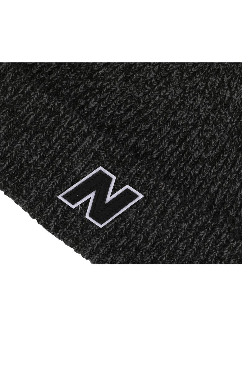 New Balance Winter Watchmen Block N Beanie, Alternate, color, Black