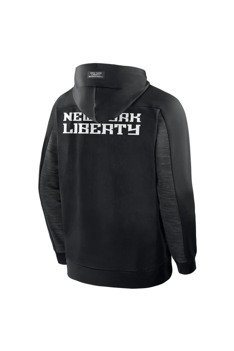 Men's Fanatics Black New York Liberty Back Door Cut Play Defender Full-Zip Hoodie, Alternate, color, Black