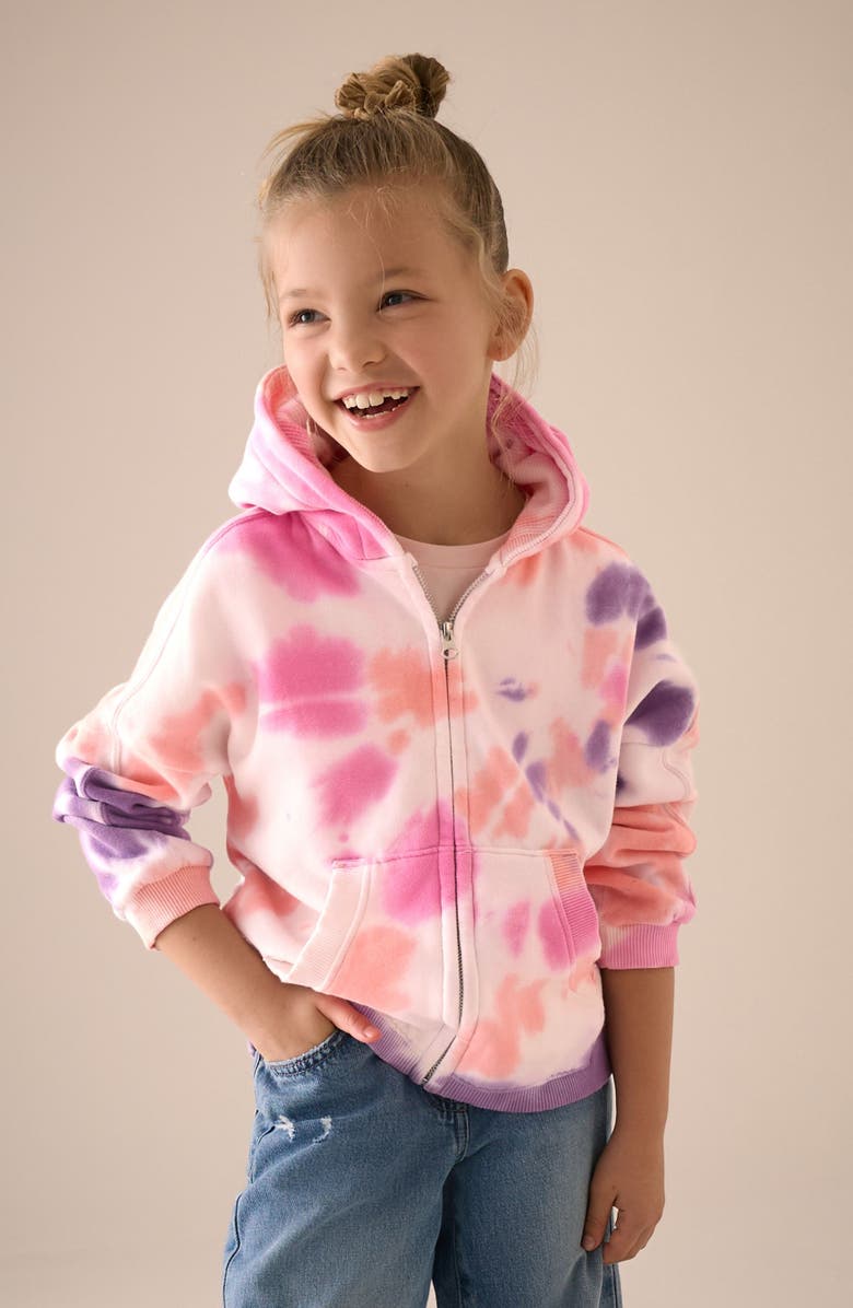NEXT Kids' Tie Dye Zip-Up Hoodie, Alternate, color, 