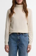 Barbour Pendle Elbow Patch Wool & Cotton Turtleneck Sweater