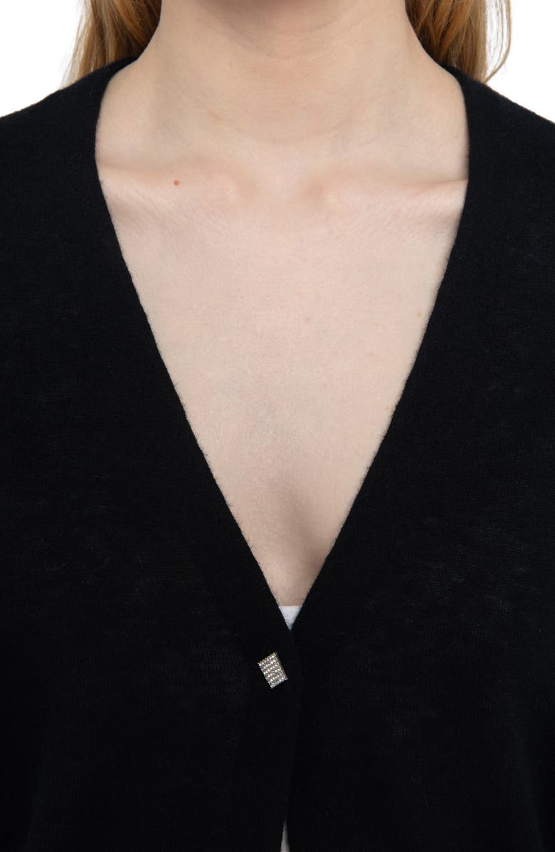 Zadig & Voltaire Manylla Cashmere Cardigan, Alternate, color, Black