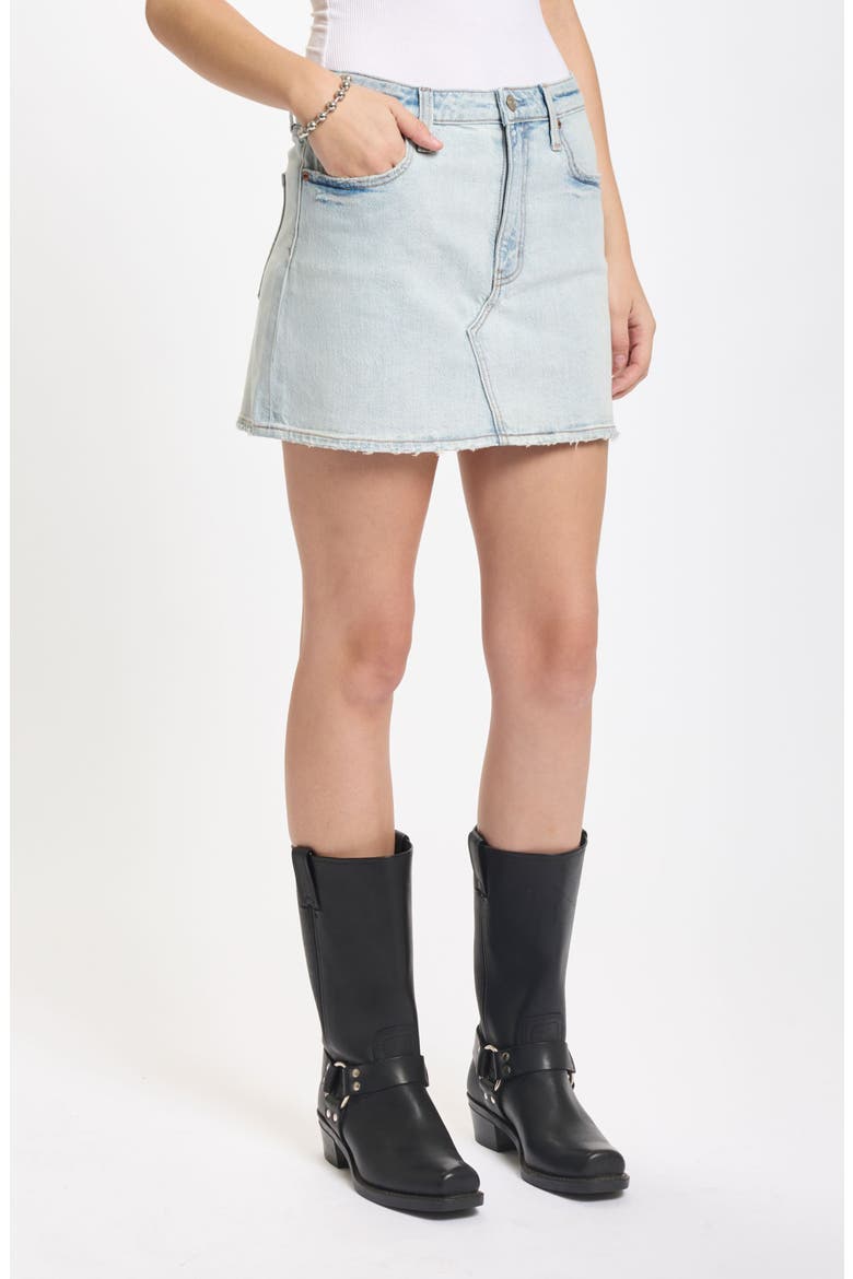 Malibu Denim Miniskirt, Alternate, color, MAGNETIC