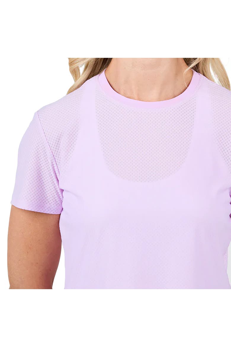 Staples Mesh Short Sleeve Womens Tennis Shirt, Alternate, color, Lavender