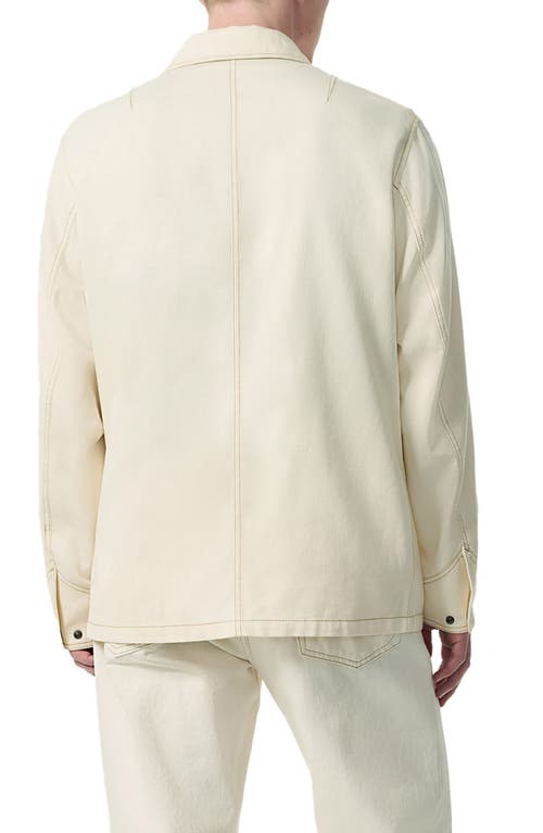 Rag & Bone Graham Regular Fit Chore Denim Jacket In Ecru