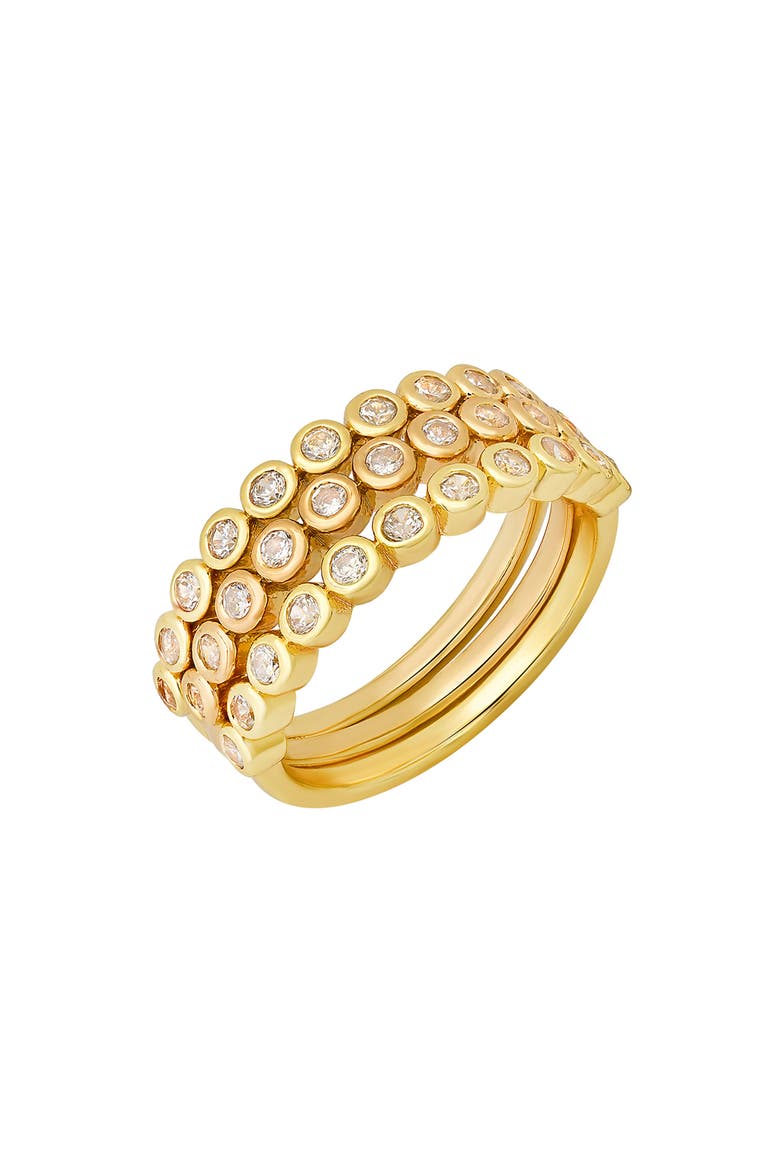 Simulated Diamond Bezel Stacking Ring, Alternate, color, GOLD