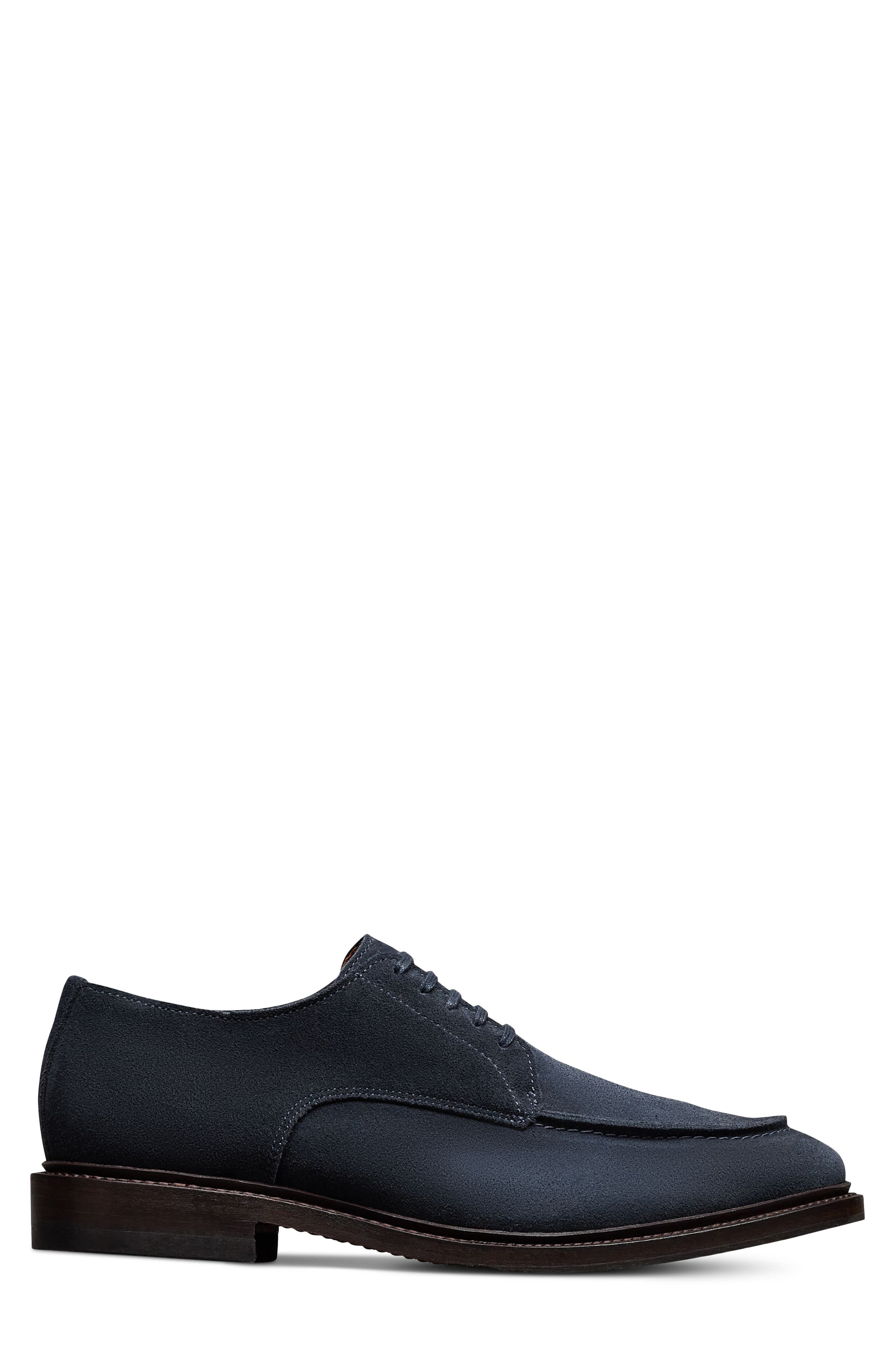 Rivington Suede Moc Toe Derby, Alternate, color, NAVY SUEDE