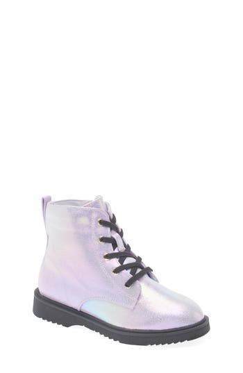 Harper Canyon Kids' Farrah Combat Boot In Animal Print