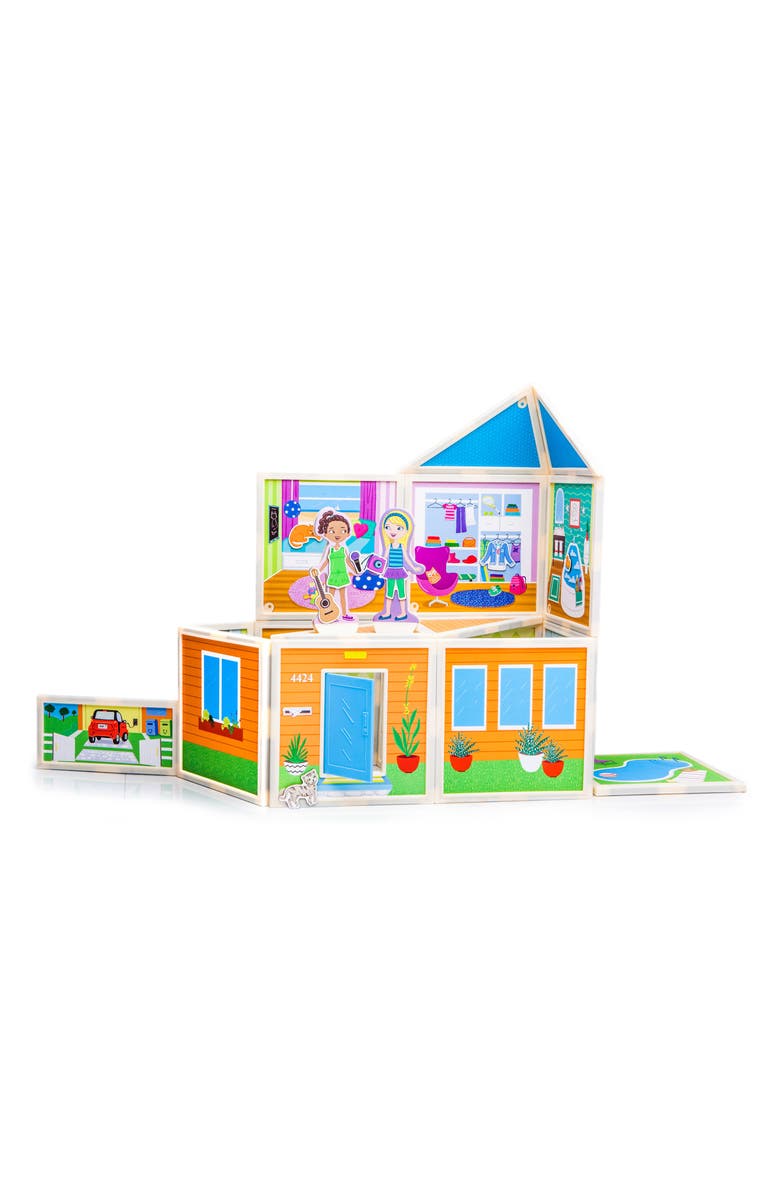 Build & Imagine Malia's House 61-Piece Magnetic Dollhouse Playset, Alternate, color,