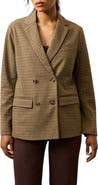 Faherty Inlet Houndstooth Double Breasted Knit Blazer
