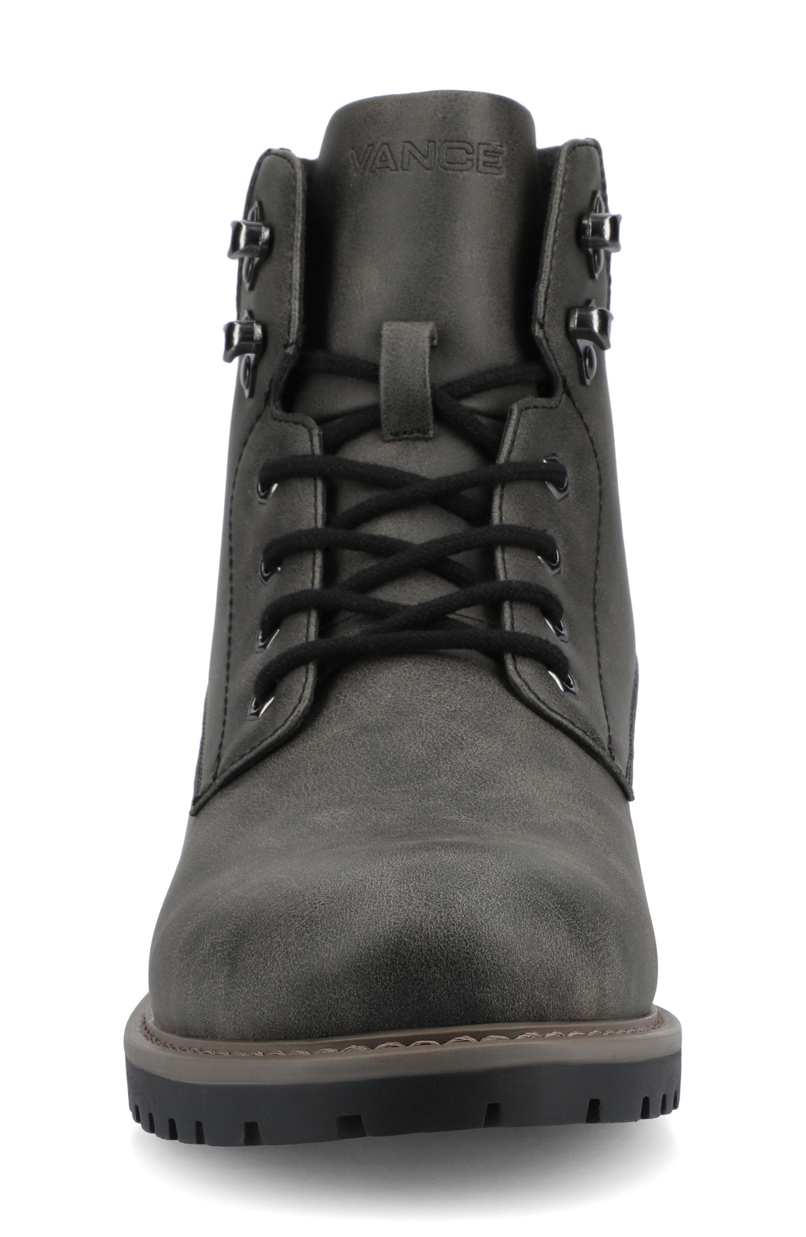 VANCE CO Rogue Lace-Up Boot, Alternate, color, Charcoal