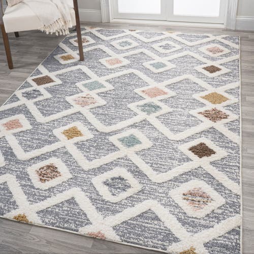 Jonathan Y Monique Trellis High-low Area Rug In Multi/gray