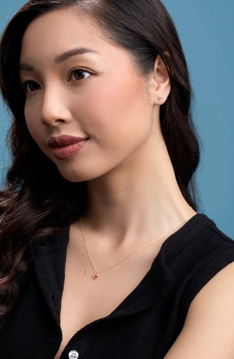 Chelsea Diamond Heart Pendant Necklace (Nordstrom Exclusive)