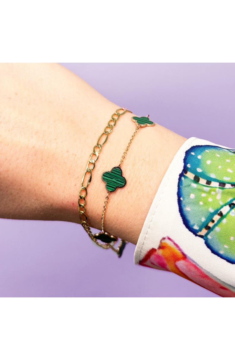 The Lovery Fine Jewelry Figaro Chain Bracelet, Alternate, color, Yellow Gold