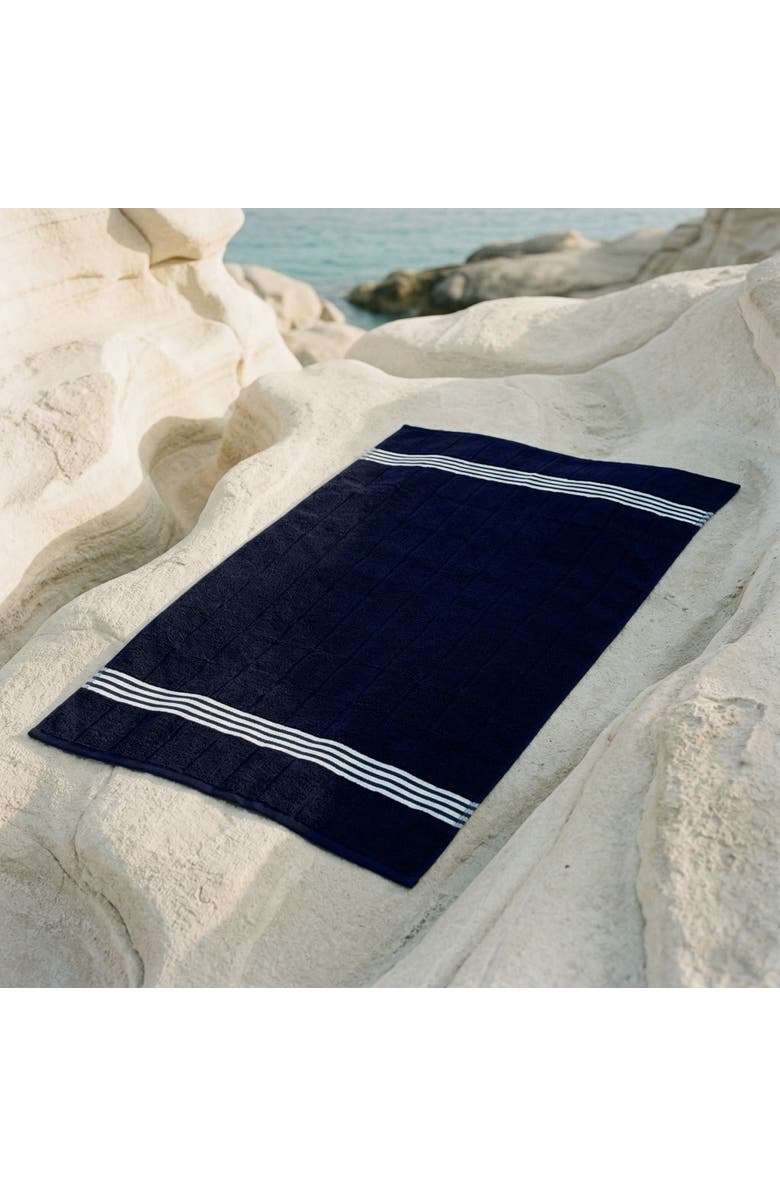 Italic Nautilus Bath Sheet Set, Alternate, color, Navy / White