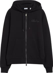 Burberry Rory Logo Embroidered Cotton French Terry Zip Hoodie