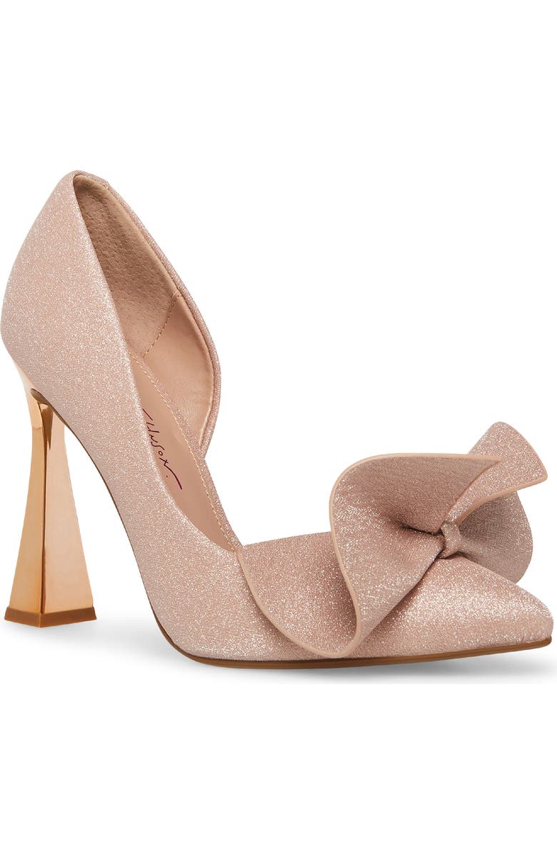 Betsey Johnson Nobble Half d'Orsay Pointed Toe Pump, Main, color, Champagne